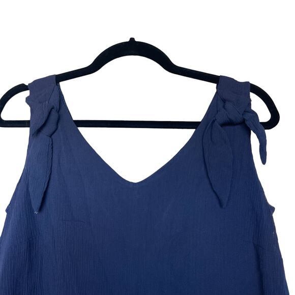 Nina Leonard Float Dress Navy Mine Dress Women’s Size Small - Picture 5 of 6